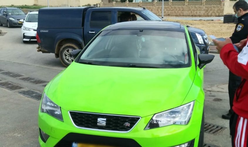אחד הרכבים שנתפסו בסוף השבוע