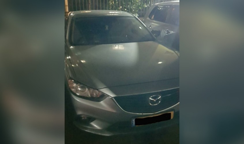 המכונית שהייתה מעורבת בתאונה. צילום: דוברות המשטרה