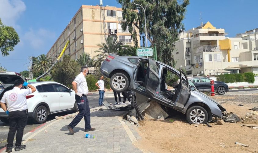 התאונה. צילום: אחמד אבו מוך