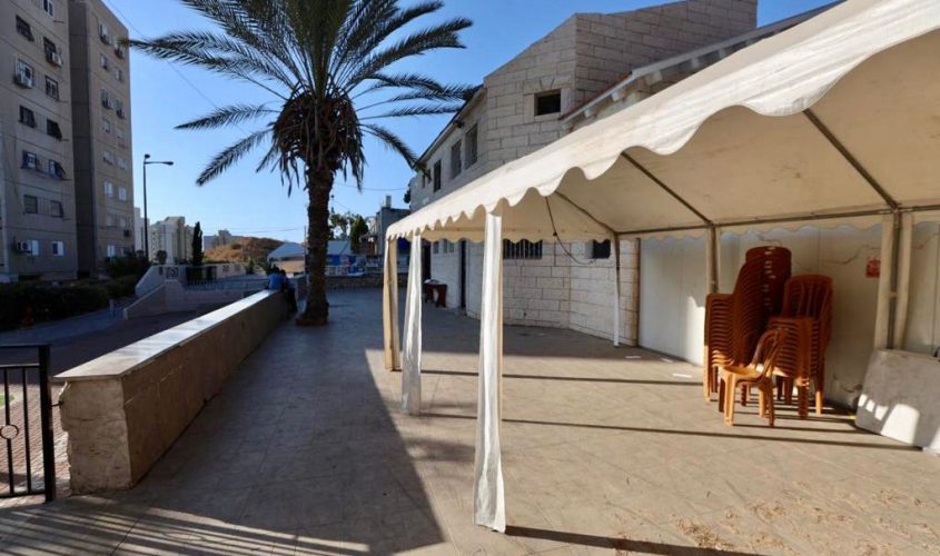 מתחם תפילה לחג. צילום: אלדד עובדיה