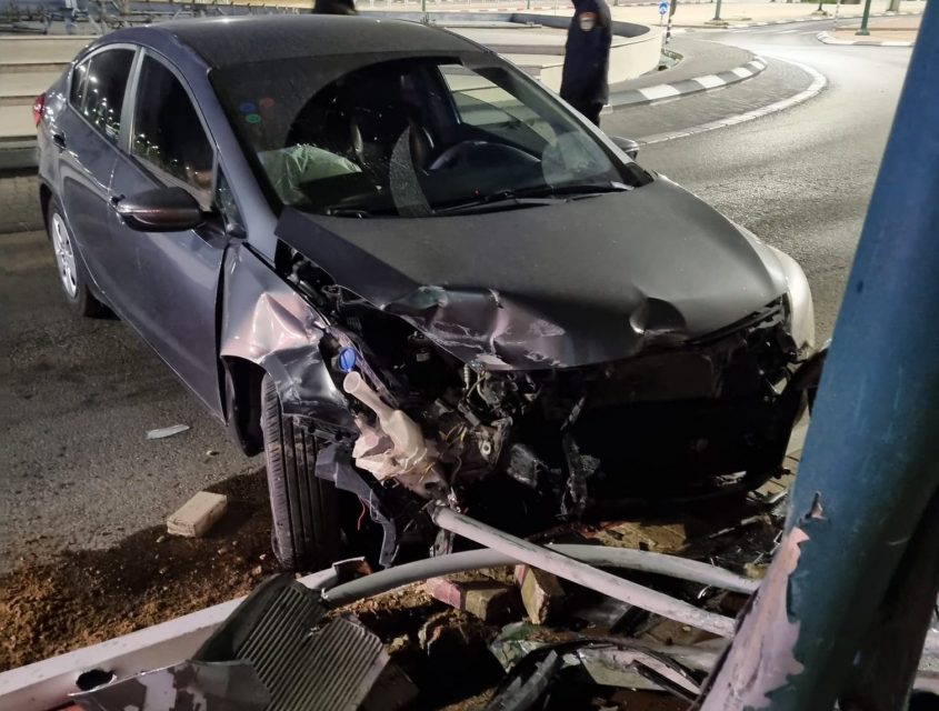 הרכב בזירת התאונה