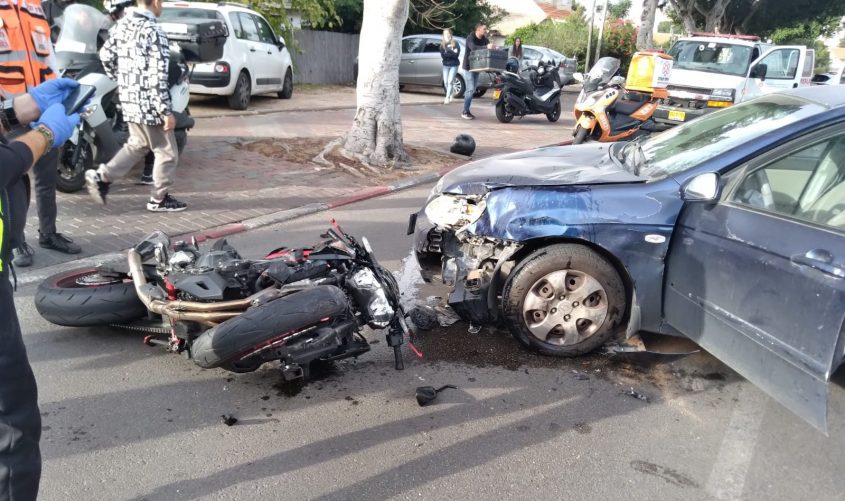 זירת התאונה. צילום: דוברות איחוד הצלה
