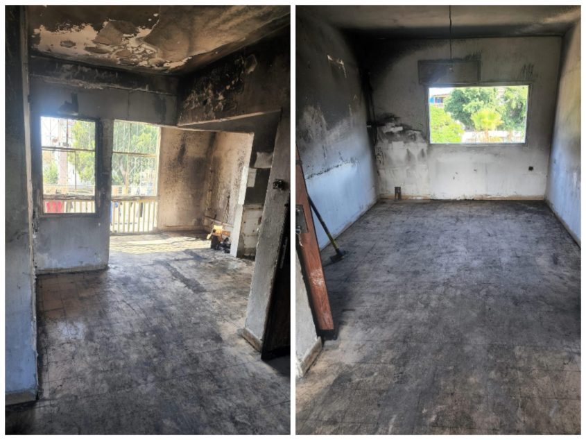 הדירה לאחר הפינוי. צילום: דוברות המשטרה