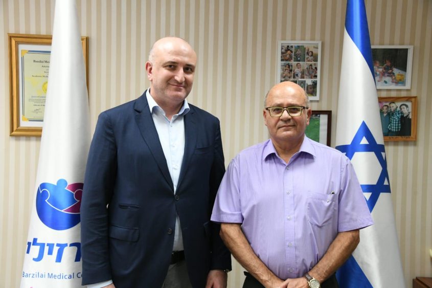 ביקור שגריר גאורגיה בישראל ושר הבריאות הגאורגי. צילום: דוד אביעוז, צילום רפואי / דוברות ברזילי