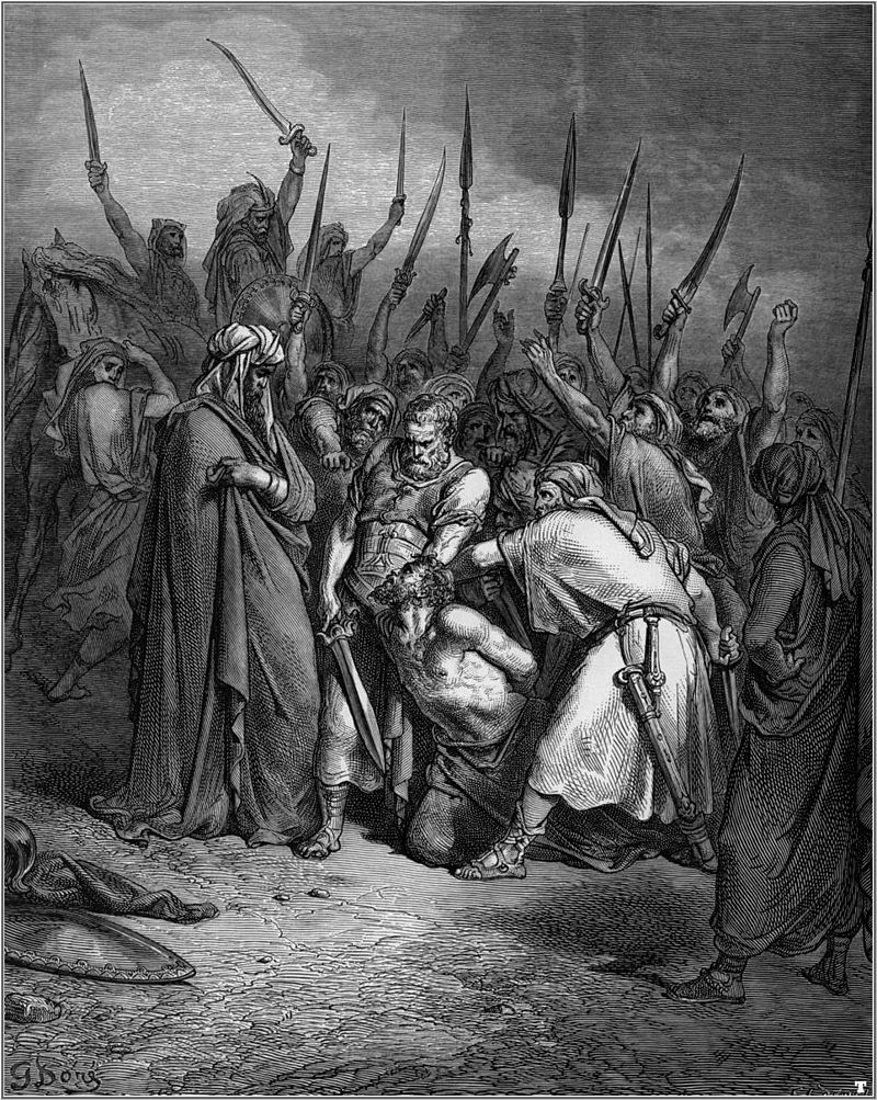 הוצאתו להורג של אגג, מלך העמלקים, בידי שמואל הנביא. תחריט של גוסטב דורה