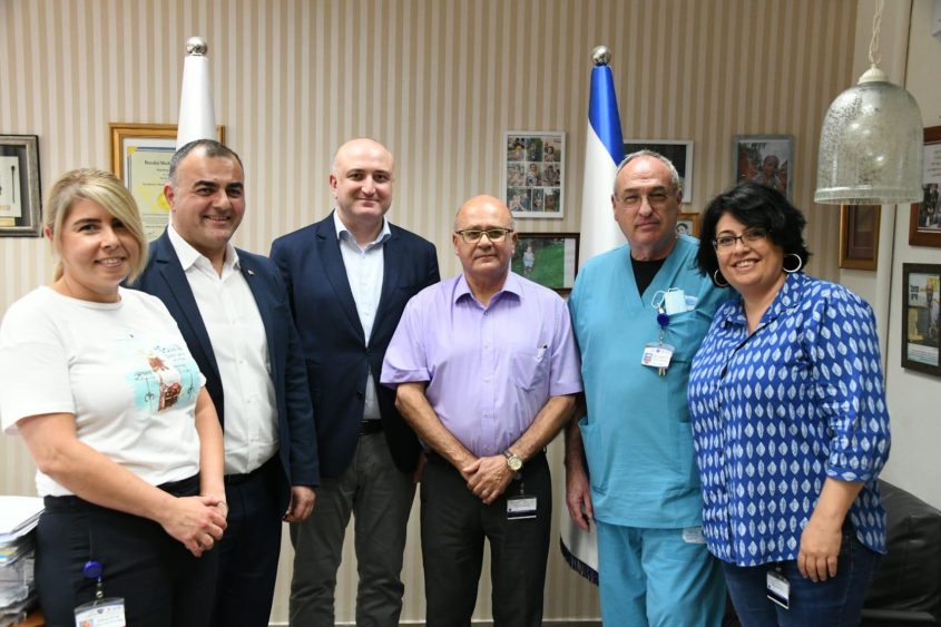 ביקור שגריר גאורגיה בישראל ושר הבריאות הגאורגי. צילום: דוד אביעוז, צילום רפואי / דוברות ברזילי