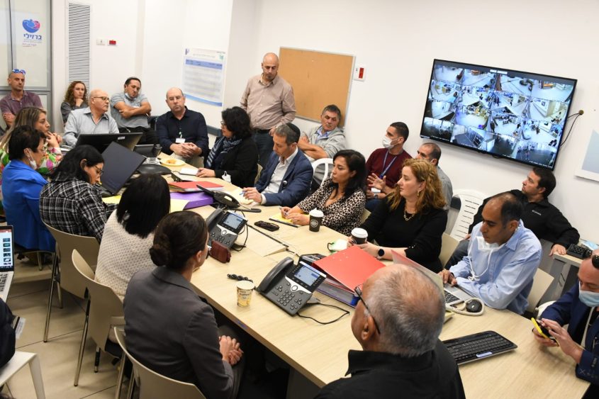 תרגיל התקפת סייבר בבה"ח ברזילי. צילום: המרכז הרפואי ברזילי