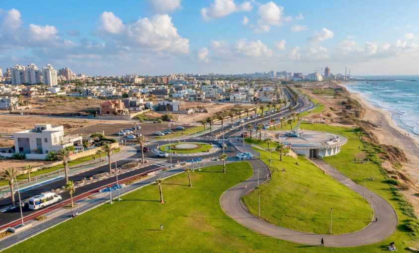 אשקלון במבט מלמעלה. צילום: אדי ישראל