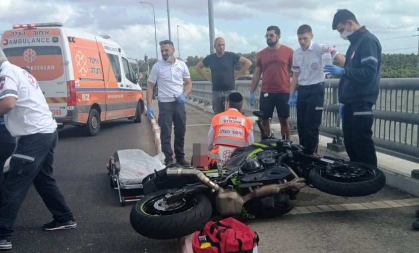 זירת התאונה. צילום: דוברות איחוד הצלה