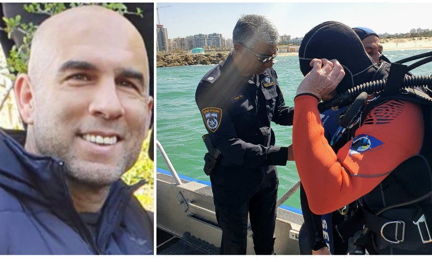צוללנים מחפשים אחר ניר דקל. צילום: דוברות המשטרה