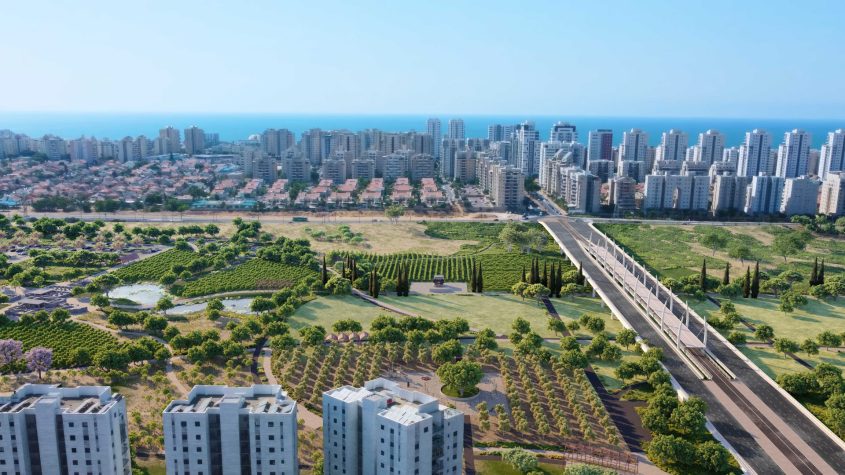 פארק עיר היין באשקלון. הדמיה: דג הדמיות