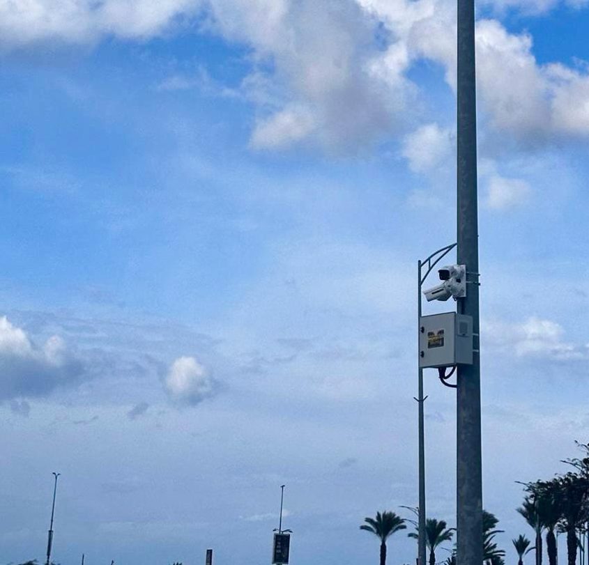 מצלמות אבטחה בחניית הרכבת אשקלון