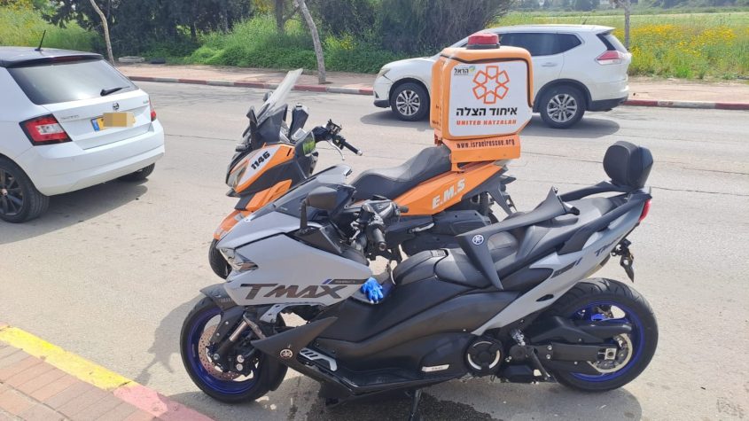 זירת התאונה ברחוב צה"ל. צילום: דוברות איחוד הצלה