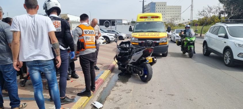 זירת התאונה ברחוב צה"ל. צילום: דוברות איחוד הצלה
