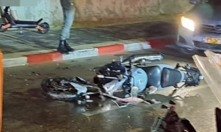זירת התאונה ברחוב השונית. צילום: דוברות איחוד הצלה