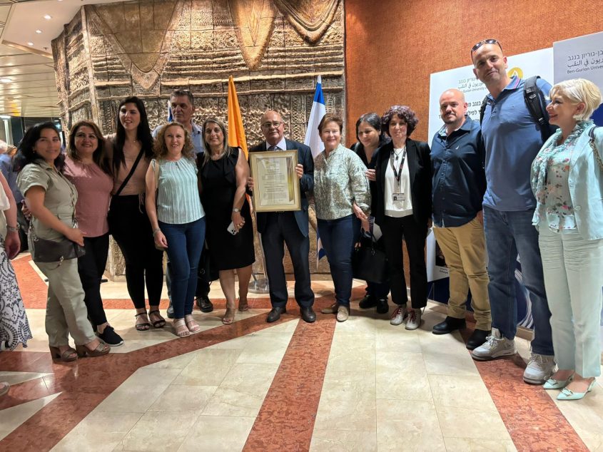 ביה"ח ברזילי בקבלת פרס נשיא אונ' בן גוריון