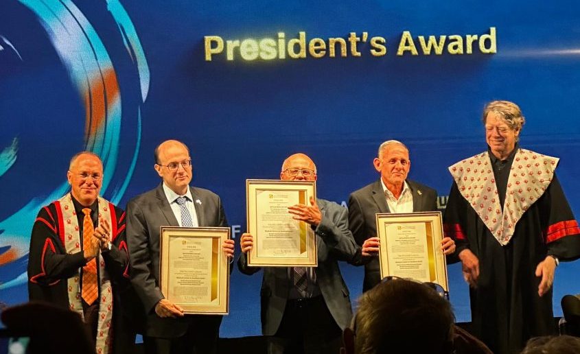 ביה"ח ברזילי בקבלת פרס נשיא אונ' בן גוריון