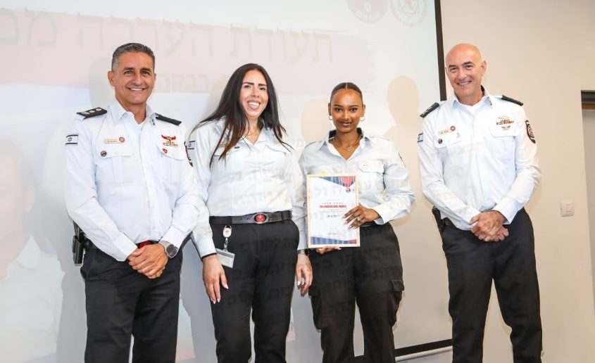 טקס מצטיינים בתחנת כבאות והצלה. צילום: זאב דיקמן כבאות מחוז דרום