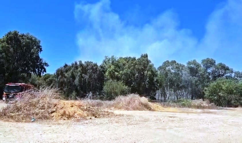 שריפה ליד עולי הגרדום. צילום: תיעוד מבצעי כב"ה