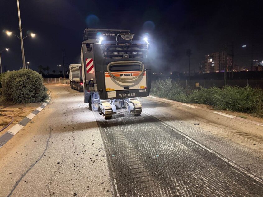 עבודות בכביש. צילום: דוברות עיריית אשקלון