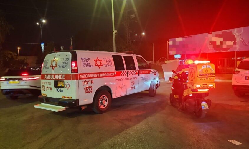 זירת האירוע בראשון לציון. צילום: מד"א
