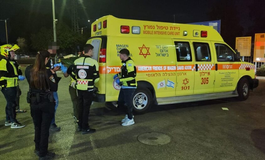 זירת האירוע בראשון לציון. צילום: מד"א