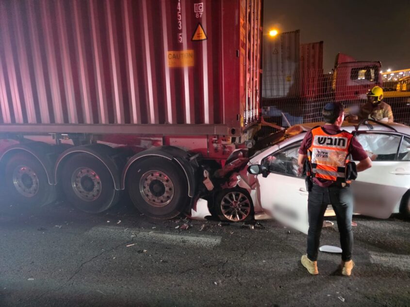 זירת התאונה באשדוד. צילום: איחוד הצלה
