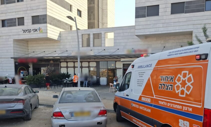 זירת האירוע ברחוב היוצרים. צילום: איחוד הצלה