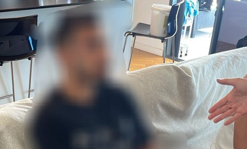 מעצרו של החשוד בדירה בבית ים. צילום: דוברות המשטרה