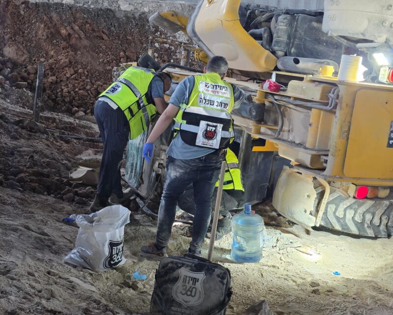 זירת התאונה בלוד. צילום: זק"א 360