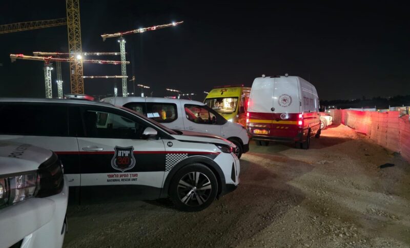 זירת התאונה בלוד. צילום: זק"א 360