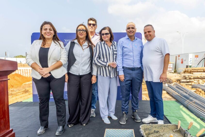 הנחת אבן פינה לפרויקט Effi Square. צילום: סיון מטודי