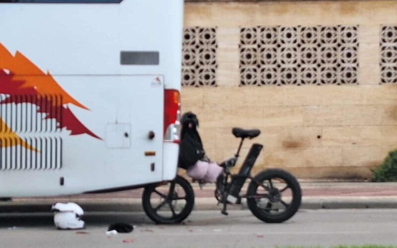 זירת התאונה ברחוב בר כוכבא