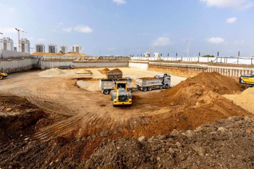 הנחת אבן פינה לפרויקט Effi Square. צילום: סיון מטודי