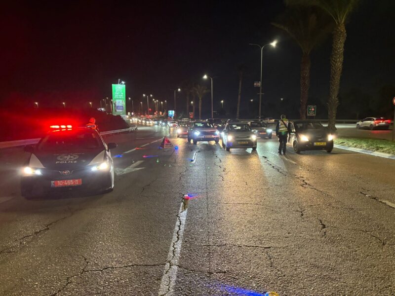 מבצע תנועה באשקלון. צילום: דוברות המשטרה