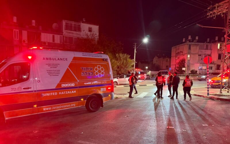 זירת התאונה ברחוב יהודה הלוי. צילום: איחוד הצלה