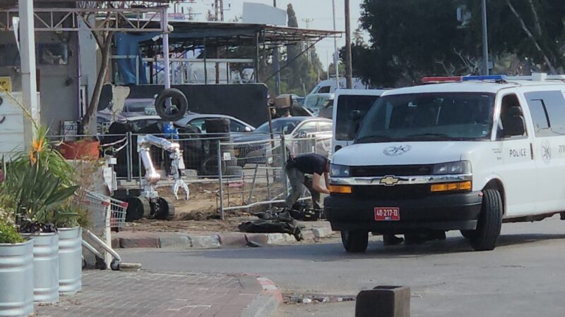 זירת מציאת הפגז ברחוב צה"ל באשקלון