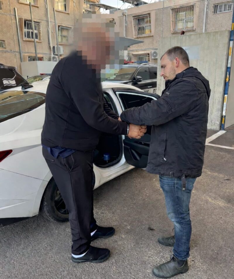 מעצרו של שלום דומרני. צילום: דוברות המשטרה