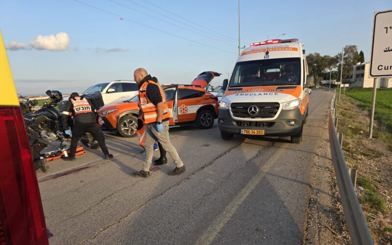 זירת התאונה סמוך לקוממיות. צילום: איחוד הצלה