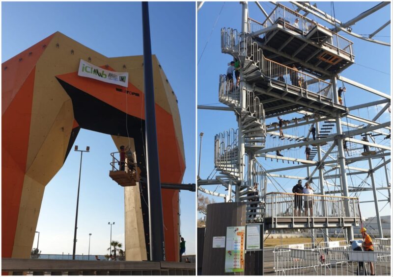 תושבים נהנים במתקנים במתחם. צילום: דב גלבוע