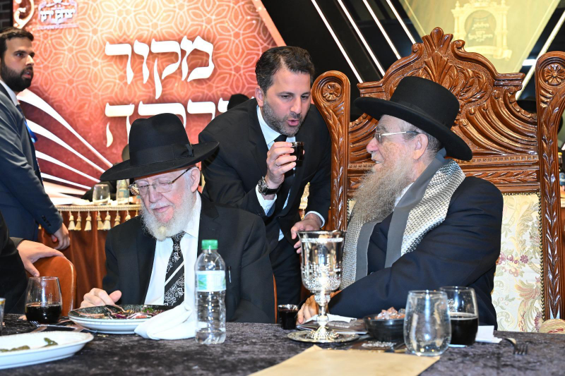 עו"ד חובב דמרי והרב יצחק ברדא. צילום: חיים ביתן