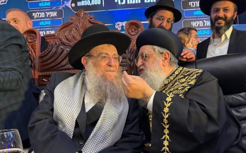הראשל"צ ר' דוד יוסף והרה"ג יצחק ברדא. צילום: אבי ביתן
