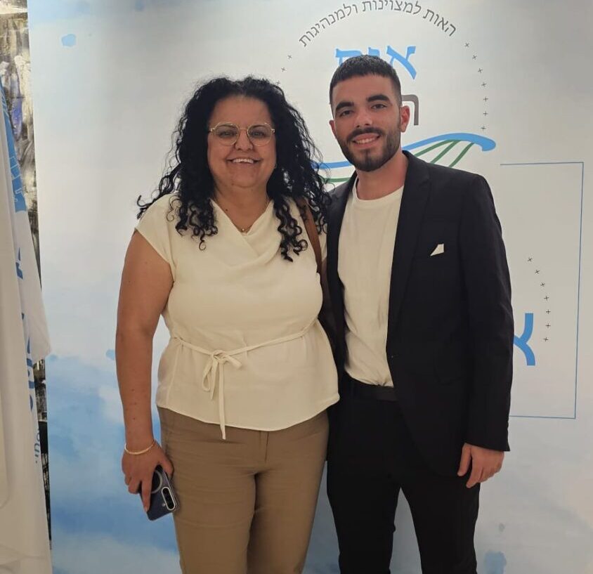 אורון מימון וליאת פרטוק בקבלת הפרס