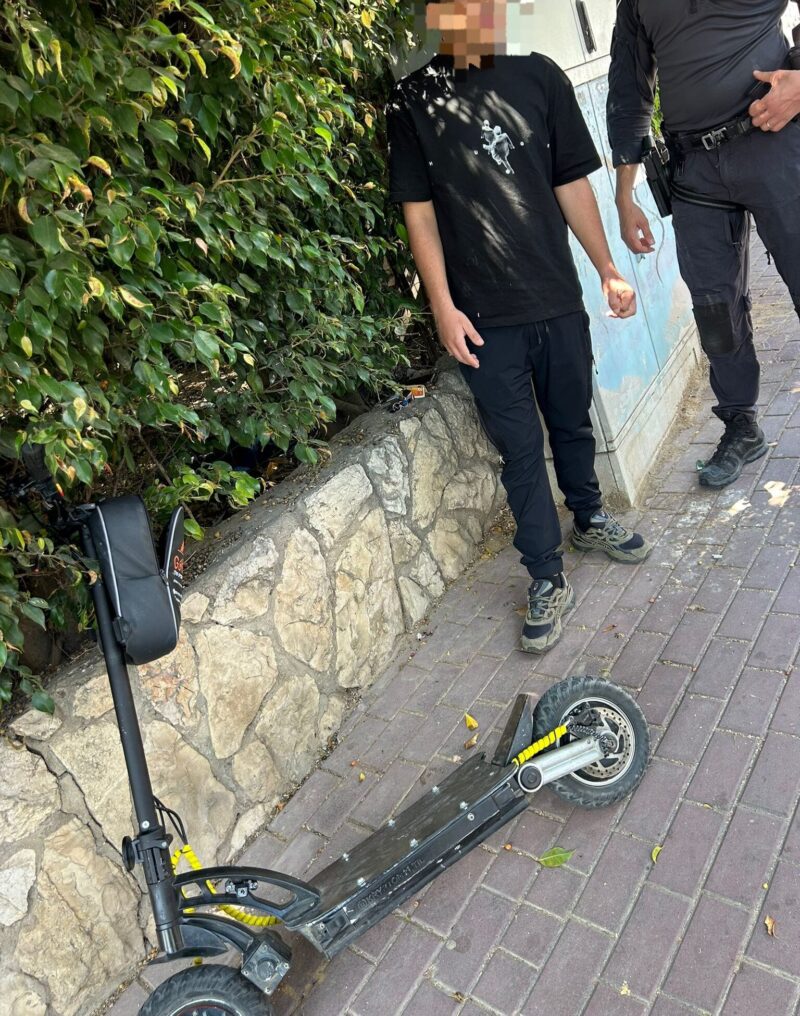 הקטין שנתפס. צילום: דוברות המשטרה