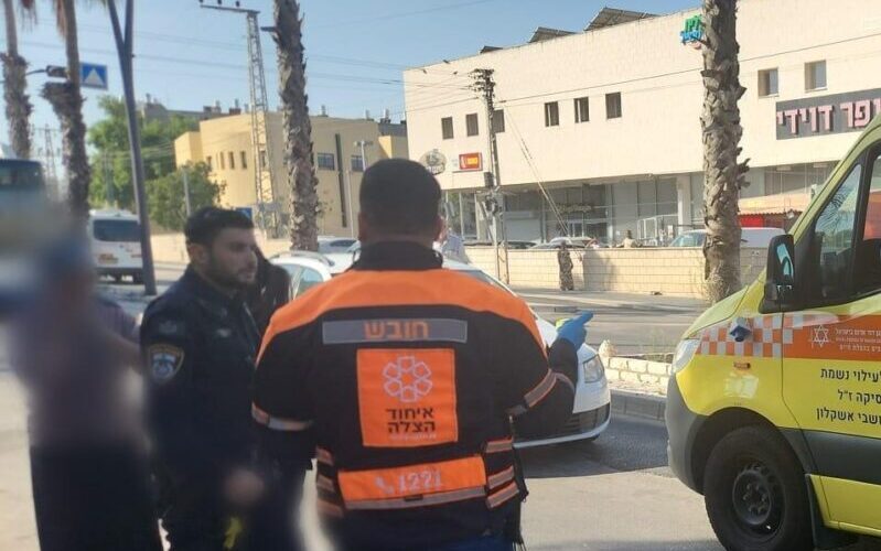 זירת התאונה ברחוב ש"י עגנון. צילום: איחוד הצלה