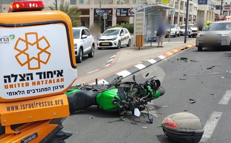 זירת התאונה בשכונת הסיטי. צילום: איחוד הצלה