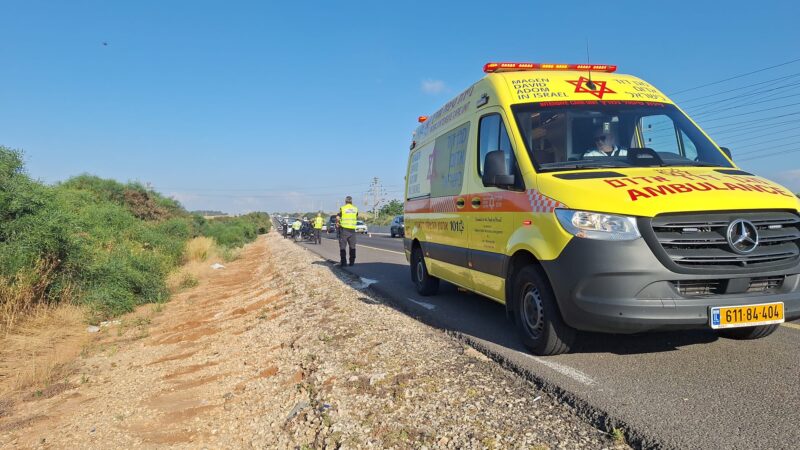 זירת האירוע בכניסה למושב הודיה. צילום: מד"א