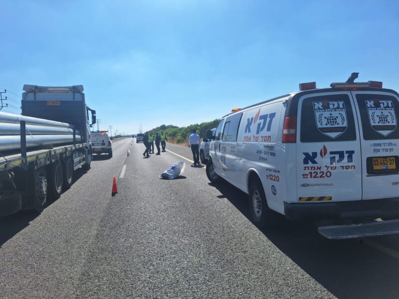 זירת האירוע בכניסה למושב הודיה. צילום: זק"א