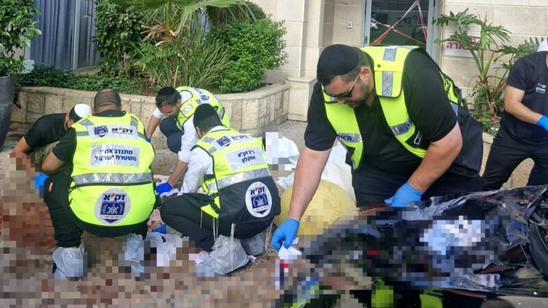 הזירה ברחוב שילה. צילום: זק"א