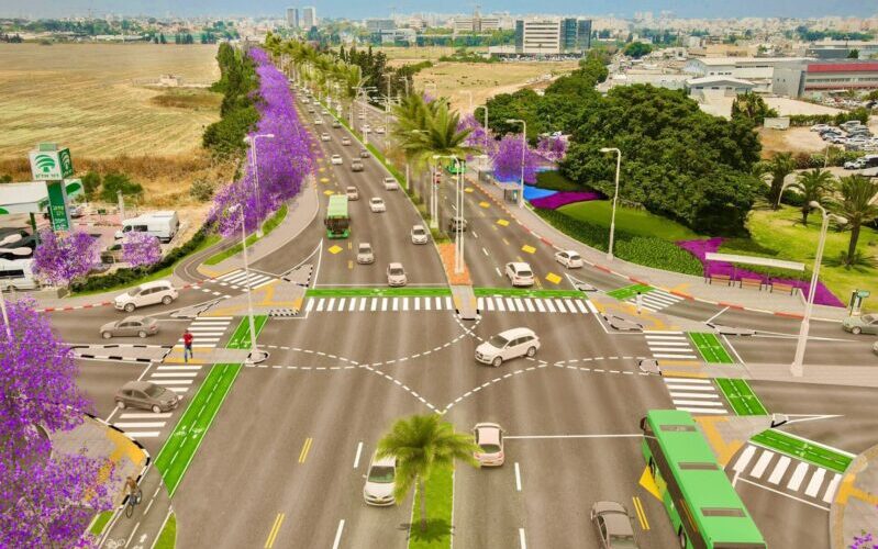 שד' בן גוריון פינת עזרא יסודי. הדמייה: רן חייקין
